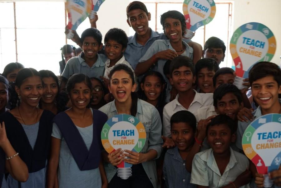 South Indian actress Rakul Preet Singh volunteers with Teach for Change. Rakul Preet Singh,actress Rakul Preet Singh,Teach for Change,Rakul Preet Singh pics,Rakul Preet Singh images,Rakul Preet Singh stills,Rakul Preet Singh pictures,Rakul Preet Singh photos