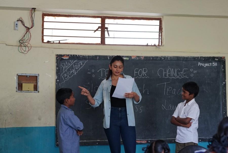 South Indian actress Rakul Preet Singh volunteers with Teach for Change. Rakul Preet Singh,actress Rakul Preet Singh,Teach for Change,Rakul Preet Singh pics,Rakul Preet Singh images,Rakul Preet Singh stills,Rakul Preet Singh pictures,Rakul Preet Singh photos