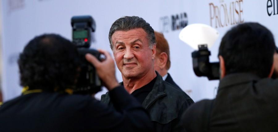 Actor Sylvester Stallone spotted at The Promise premiere show. The Promise premiere show,The Promise,Kim Kardashian,Angela Sarafyan,Sylvester Stallone,The Promise premiere show pics,The Promise premiere show images,The Promise premiere show stills,The Promise premiere show pictures,The Promise premiere show photos