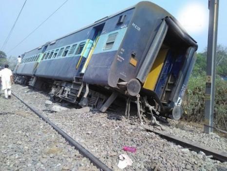 At least two passengers were injured when eight coaches of the Rajya Rani Express derailed near Rampur in Uttar Pradesh on Saturday morning, officials said. According to a senior railway official, the train bound to Lucknow from Meerut derailed around 8.15 a.m. between Mundapandey and Rampur near a bridge over the Kosi river. The injured persons were rushed to a nearby hospital.