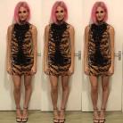 After Kylie Jenner’s neon hair colour, check out Pixie Lott’s pink hair.