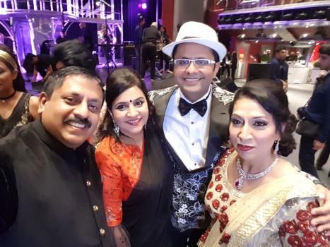 Creating a new record in the history of cruising, Adel Sajan son of Dubai billionaire Rizwan Sajan, Founder and Chairman of Danube Group, tied the knot with Sana Khan, during a luxury three-day European cruise with Bollywood stars. It is the first ever big fat Indian wedding on international cruise liner and it is the first time in the history of cruising that an individual rented an entire ship for family celebration.