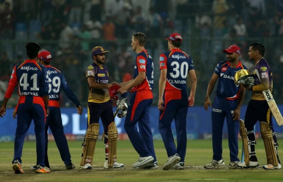 Earlier, skipper Zaheer Khan gave Delhi a perfect start with the wickets of his opposite number Gautam Gambhir (14) and Colin de Grandhomme (1) while Pat Cummins sent back one down Robin Uthappa (4) to reduce the visitors to 21/3. Zaheer struck in the opening over of the innings to remove KKR's debutant de Grandhomme, who holed out a short of length delivery to give a simple catch to Sam Billings at deep square leg. The next over saw Cummins getting belted for two boundaries by Gambhir and one from Uthappa before the Australian hit back with the wicket of the KKR stumper on the last ball of the over. Kolkata Knight Riders,Manish Pandey,Yusuf Pathan,Delhi Daredevils,Indian Premier League,Indian Premier League 2017,IPL,IPL 2017,Feroz Shah Kotla