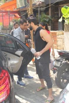 Bollywood actor Shahid Kapoor and Mira Rajpoot spotted at Kitchen Garden in Bandra for lunch.