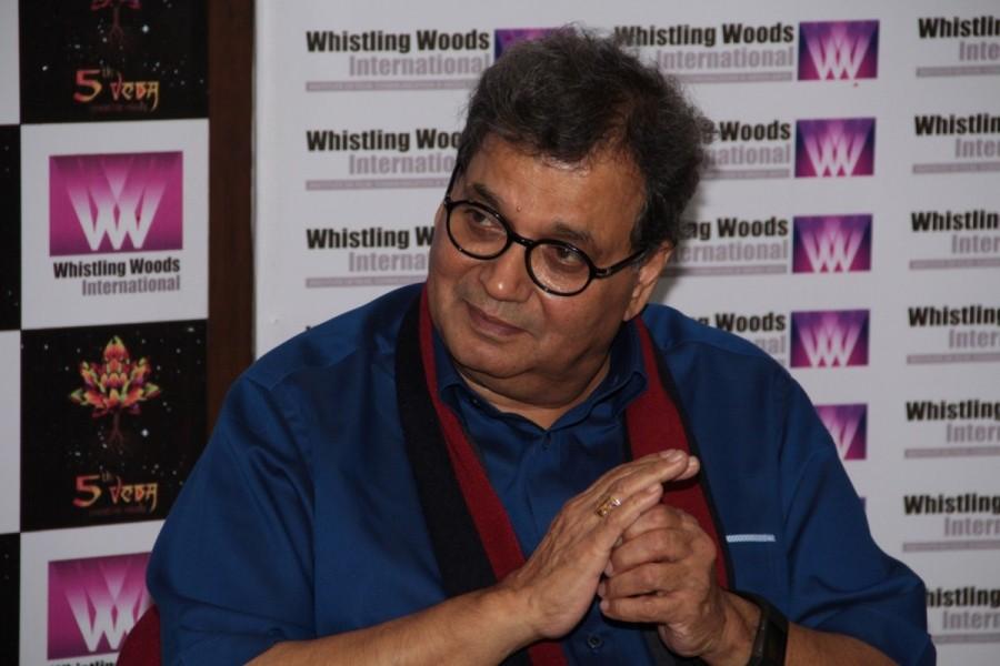 Filmmaker Subhash Ghai and Singer Alka Yagnik at Whistling Woods International Institute in Mumbai on April 19, 2017. Filmmaker Subhash Ghai,Singer Alka Yagnik,Alka Yagnik,Whistling Woods International Institute,Whistling Woods