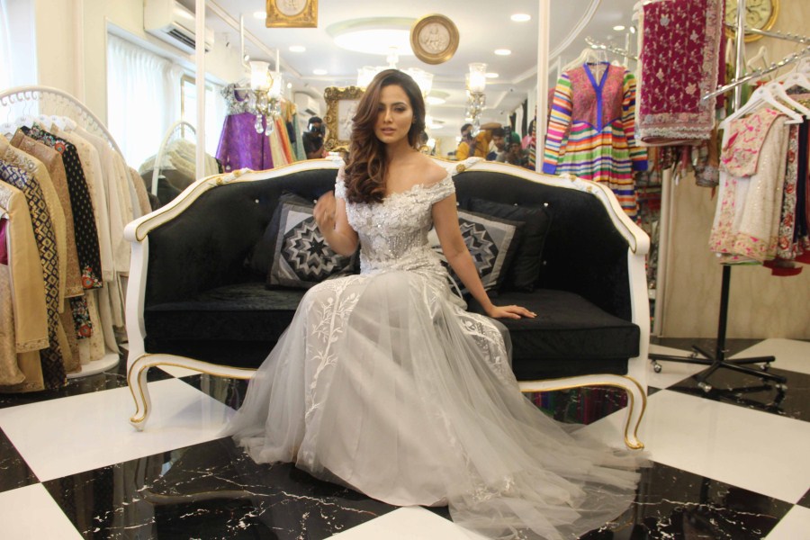 Bollywood actress Sana Khan showcase Dimple and Amrin Summer collection. Sana Khan,actress Sana Khan,Dimple and Amrin Summer collection,Dimple and Amrin Summer collection launch,Sana Khan pics,Sana Khan images,Sana Khan stills,Sana Khan pictures,Sana Khan photos