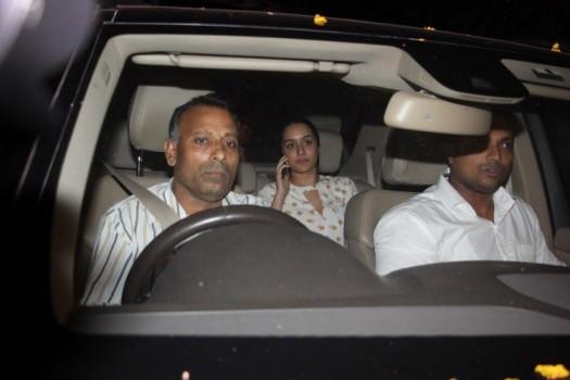 Bollywood actress Shraddha Kapoor snapped outside Raveena Tandon's house.