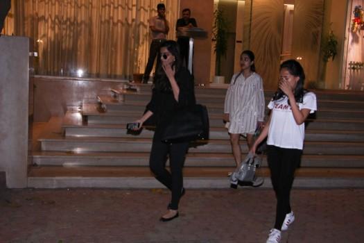 Bollywood actress Sonam Kapoor with her mother spotted at Bandra.