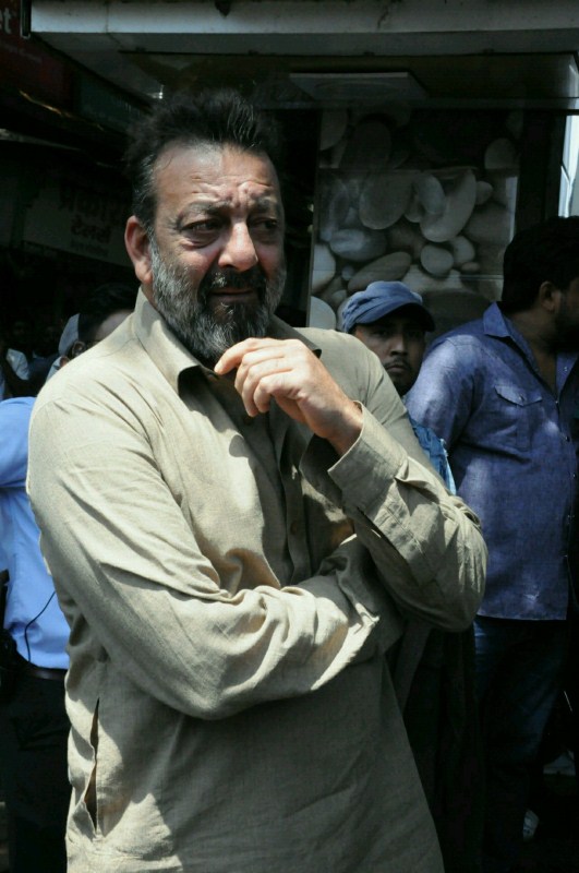 Bollywood actor Sanjay Dutt snapped shooting for 'Bhoomi' in Mumbai on April 24, 2017. Sanjay Dutt,Bhoomi,Bhoomi on the sets,Sanjay Dutt at Bhoomi,Sanjay Dutt new pics,Sanjay Dutt new images,Sanjay Dutt new stills,Sanjay Dutt new pictures,Sanjay Dutt new photos