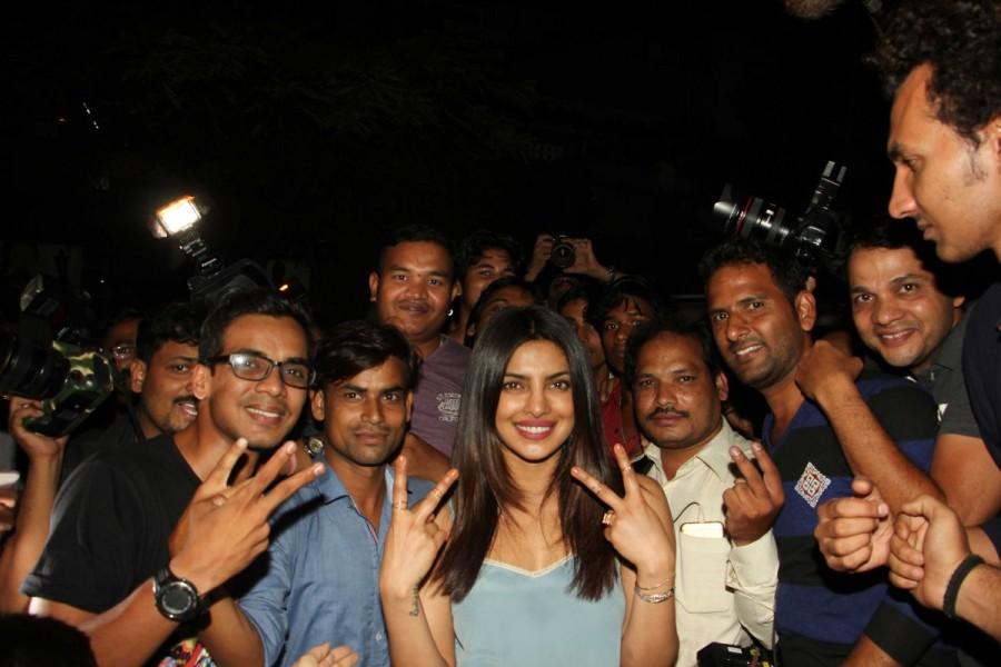 Actress Priyanka Chopra has thanked the entire team and cast of her maiden production "Ventilator" for its win at the 64th National Film Awards, and praised her mother Madhu Chopra for being her "rock partner". Marathi Movie,Parties and Events,Priyanka Chopra,success bash,Ventilator