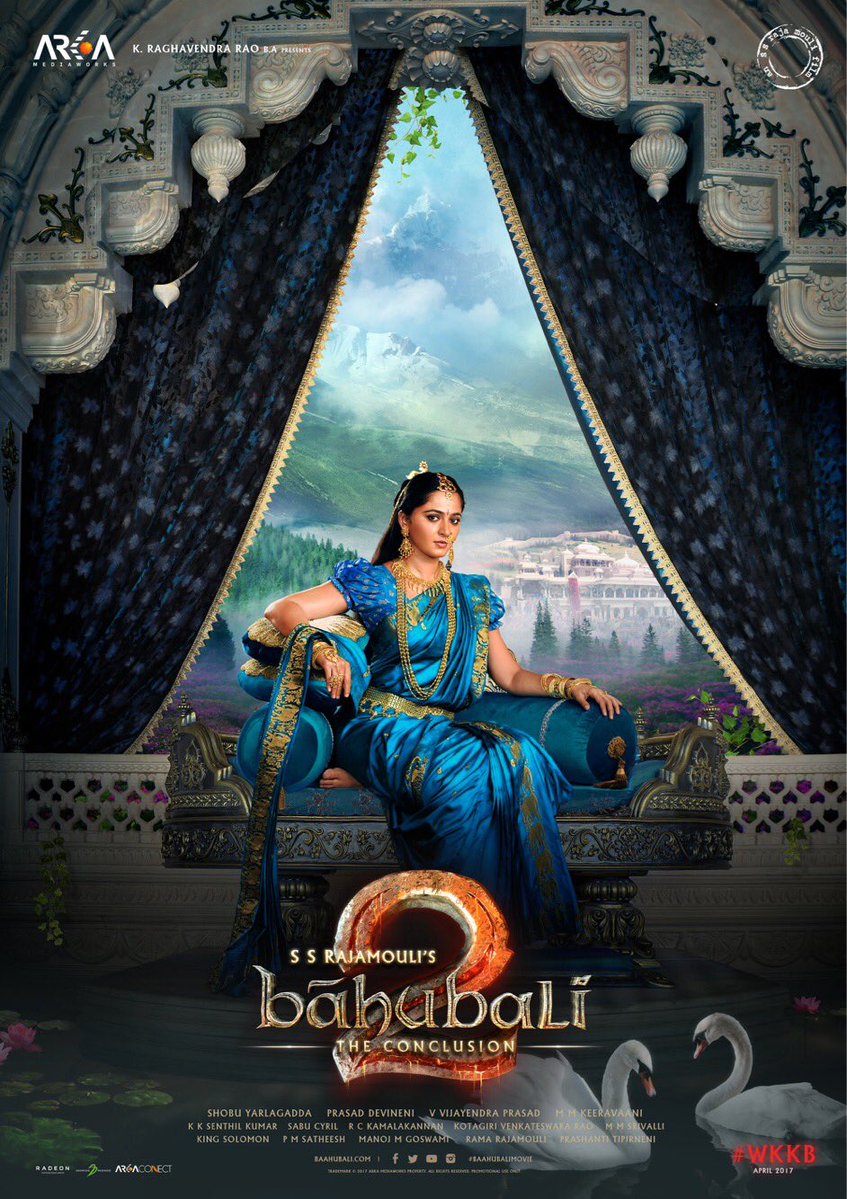 Poster of filmmaker S.S. Rajamouli's magnum opus "Baahubali 2: The Conclusion" released ahead of the movie's worldwide release on April 28. Prabhas,Rana Daggubati,Baahubali 2: The Conclusion,Baahubali 2,Baahubali 2 poster,Baahubali 2 movie poster,Baahubali release poster,Baahubali release,Baahubali 2 release poster,baahubali 2 posters
