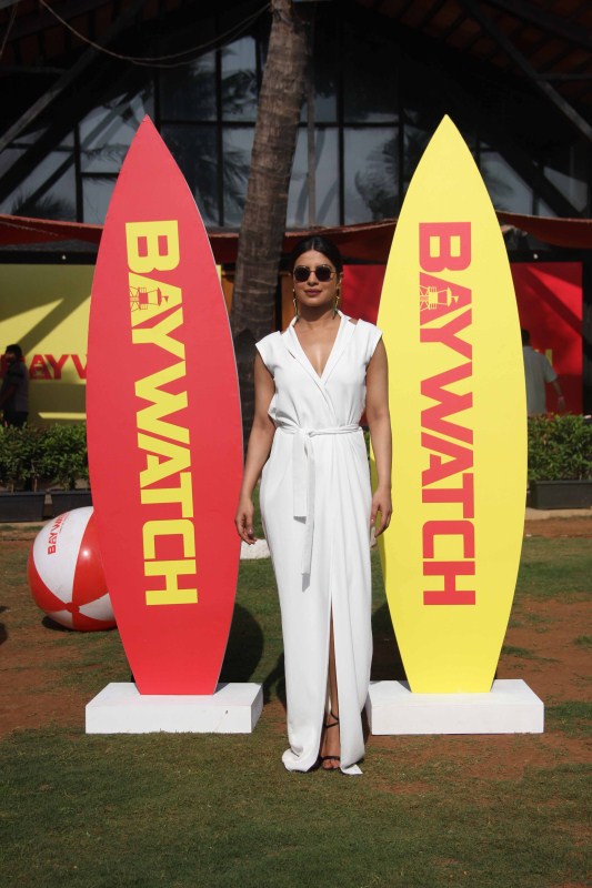 Bollywood actress Priyanka Chopra during the press conference of Hollywood film Baywatch, in Mumbai on April 26, 2017. Priyanka Chopra,actress Priyanka Chopra,Baywatch press conference,Baywatch,Baywatch press conference pics,Baywatch press conference images,Baywatch press conference stills,Baywatch press conference pictures,Priyanka Chopra pics,Priyanka Chopra images,Priy