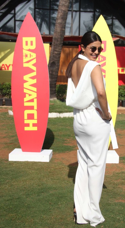 Bollywood actress Priyanka Chopra during the press conference of Hollywood film Baywatch, in Mumbai on April 26, 2017. Priyanka Chopra,actress Priyanka Chopra,Baywatch press conference,Baywatch,Baywatch press conference pics,Baywatch press conference images,Baywatch press conference stills,Baywatch press conference pictures,Priyanka Chopra pics,Priyanka Chopra images,Priy