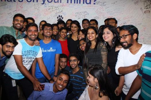 Bollywood actress Priyanka Chopra looks flawless during her Facebook office visit in Mumbai on April 26, 2017.