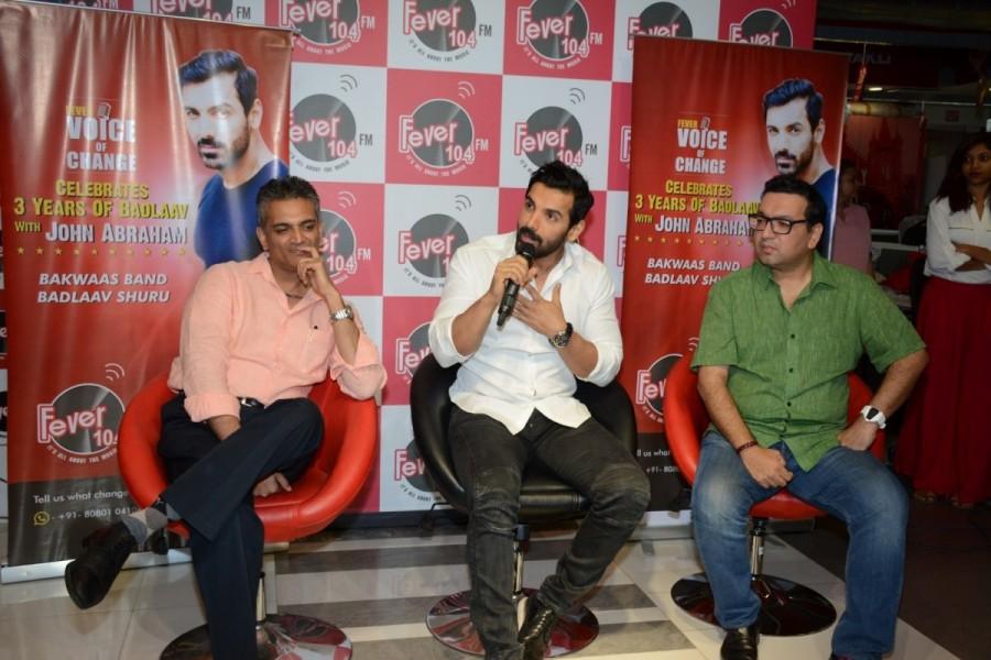 Bollywood actor John Abraham celebrate 3 year of Fever Voice of Change in Mumbai on April 26, 2017. John Abraham,Fever Voice of Change,actor John Abraham,John Abraham new pics,John Abraham new images,John Abraham new stills,John Abraham new pictures,John Abraham new photos