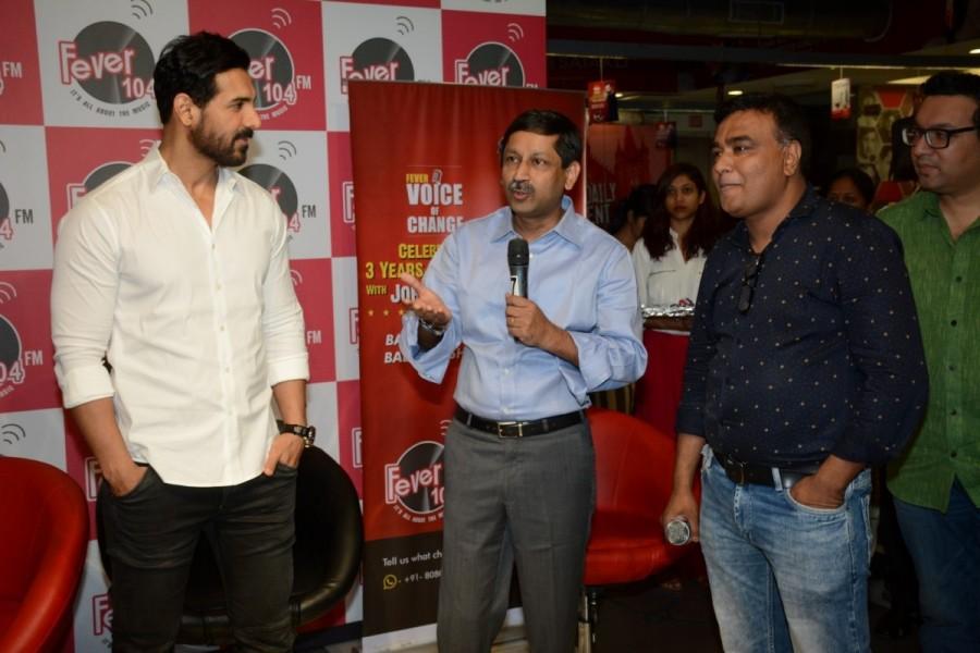 Bollywood actor John Abraham celebrate 3 year of Fever Voice of Change in Mumbai on April 26, 2017. John Abraham,Fever Voice of Change,actor John Abraham,John Abraham new pics,John Abraham new images,John Abraham new stills,John Abraham new pictures,John Abraham new photos