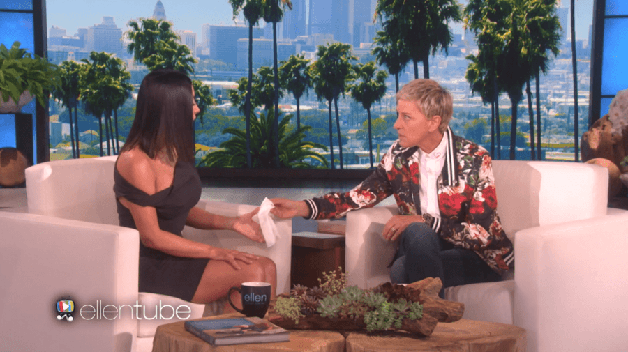 Reality TV star Kim Kardashian got emotional while talking about last years Paris robbery on "The Ellen DeGeneres Show". Kim Kardashian cries,Kim Kardashian,The Ellen DeGeneres Show,Paris robbery,Kim Kardashian Paris robbery,Kim Kardashian robbery,kim kardashian robbery case