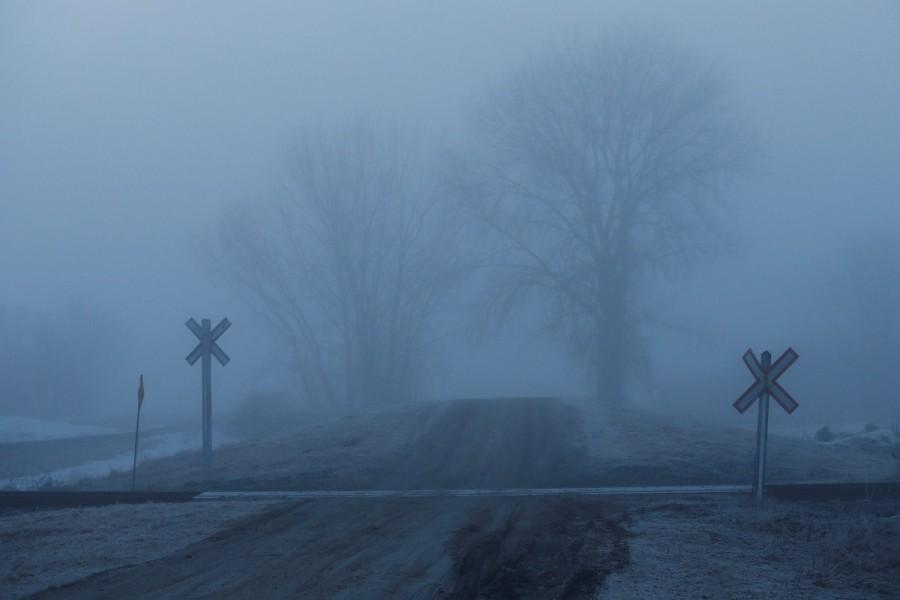 Fog blankets the area near railway tracks on the Canadian side of the Canada-U.S. border in Emerson, Manitoba. Minnesota,Manitoba,Minnesota to Manitoba,asylum,Migrants,Donald Trump,Canadian border