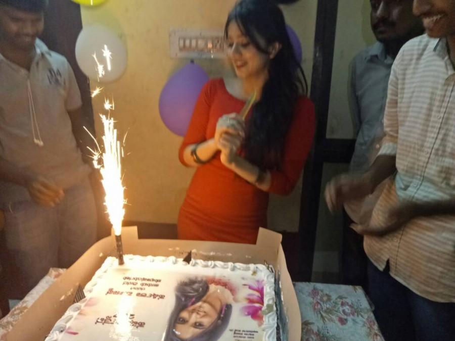 South Indian actress Harshika Poonacha celebrates her birthday with fans. Harshika Poonacha,Harshika Poonacha birthday celebrations,Harshika Poonacha birthday celebration,Harshika Poonacha birthday pics,Harshika Poonacha birthday images,Harshika Poonacha birthday stills,Harshika Poonacha birthday pictures,Harshika Poonacha birt
