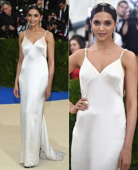 Bollywood actress Deepika Padukone looks like a princess at Met Gala 2017 red carpet.