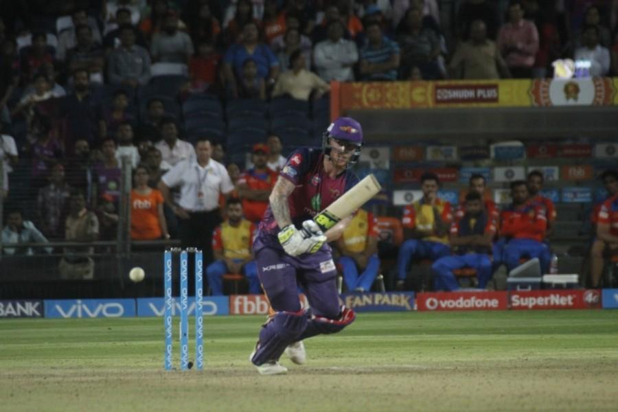 But Tahir's smart bowling, coupled with some reckless batting from the visitors, meant that Gujarat needed Dinesh Karthik's damage control effort of 29 to reach 161. Jharkhand teenager Ishan was particularly impressive, showing his stroke-making skills after a quiet first three overs. McCullum too matched him shot-by-shot. Tahir broke the stand as Ishan was caught by Washington Sundar at short third man. Suresh Raina (8) too perished soon, falling short of attempting a double of his own batting as Ajinkya Rahane threw to wicket-keeper Dhoni to get rid of the visiting captain, with Gujarat at 71/2 in eight overs. South African Tahir continued his fine bowling as he sent back Aaron Finch and Dwayne Smith in successive deliveries in the 10th over, as Gujarat were reduced to 94/4. While Finch gave a return catch, Smith was undone by a googly as he swung his bat. Rising Pune Supergiant,Rising Pune Supergiant beats Gujarat Lions,Ben Stokes,IPL 2017,IPL