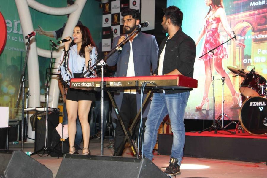 Bollywood actors Shraddha Kapoor and Arjun Kapoor spotted during the music concert of film Half Girlfriend in Mumbai on May 4, 2017. Shraddha Kapoor and Arjun Kapoor,Shraddha Kapoor,Arjun Kapoor,Half Girlfriend music concert,Half Girlfriend,Half Girlfriend music concert pics,Half Girlfriend music concert images,Half Girlfriend music concert stills,Half Girlfriend music concert pictures
