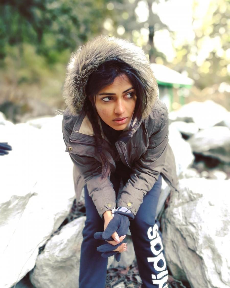 South Indian actress Amala Paul enjoying snow in the Himalayas. Amala Paul,Amala Paul in Himalayas,Amala Paul enjoying snow,Amala Paul new pics,Amala Paul new images,Amala Paul new stills,Amala Paul new pictures,Amala Paul new photos