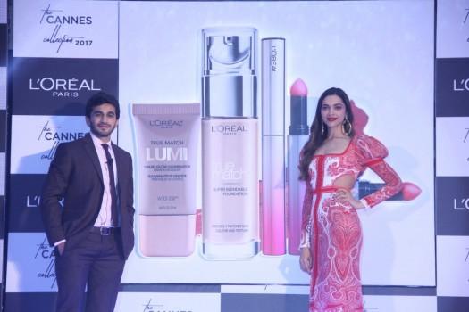 Bollywood actress Deepika Padukone spotted during the unveiling of L’Oréal Paris Cannes Collection 2017 in Mumbai on May 5, 2017.