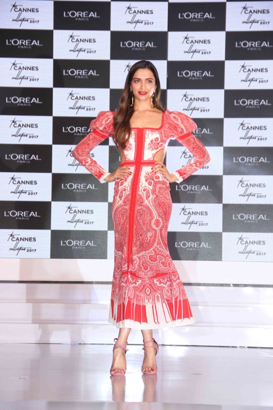 Bollywood actress Deepika Padukone spotted during the unveiling of L’Oréal Paris Cannes Collection 2017 in Mumbai on May 5, 2017. Deepika Padukone,actress Deepika Padukone,L’Oréal Paris Cannes Collection,L’Oréal Paris,Deepika Padukone unveils L’Oréal Paris Cannes Collection,Deepika Padukone new pics,Deepika Padukone new images,Deepika Padukone new stills,Deepika Padukone new picture