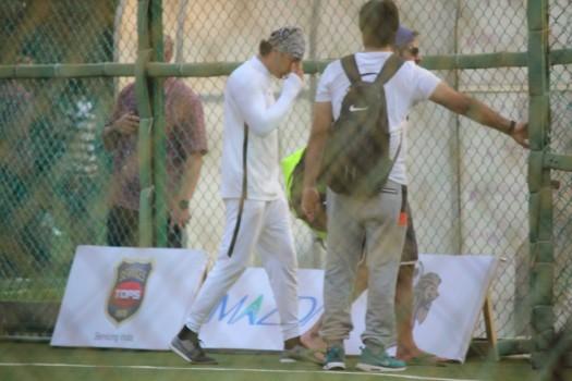 Bollywood actor Ranbir Kapoor and others spotted during football session.