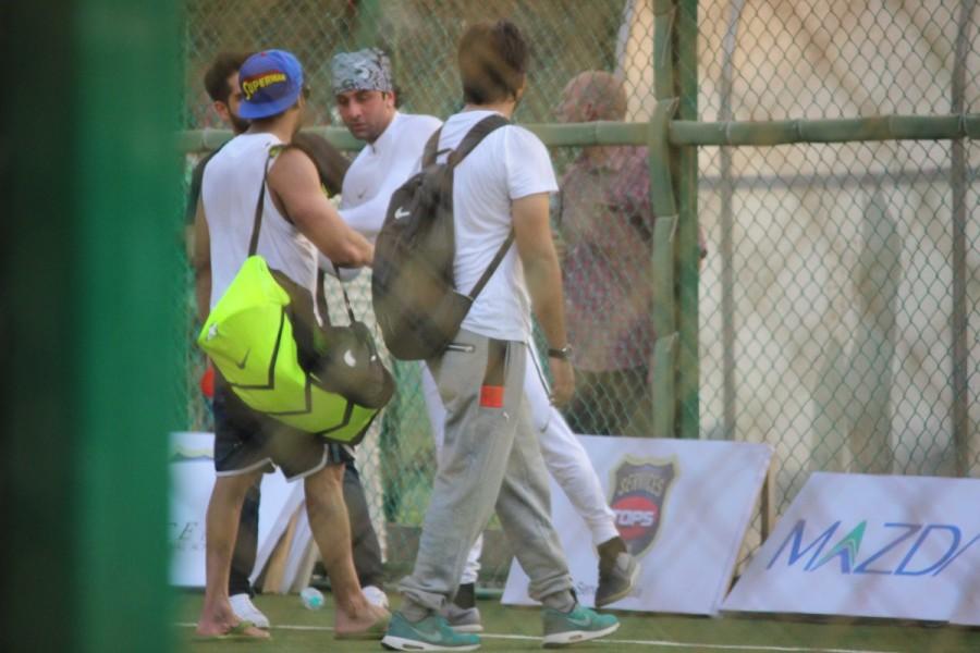 Bollywood actor Ranbir Kapoor and others spotted during football session. Ranbir Kapoor,Ranbir Kapoor football session,Ranbir Kapoor football,Ranbir Kapoor new pics,Ranbir Kapoor new images,Ranbir Kapoor new stills,Ranbir Kapoor new pictures,Ranbir Kapoor new photos