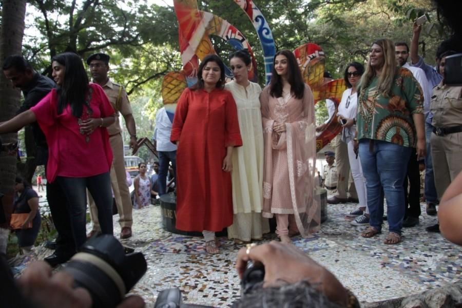 Bollywood actress Aishwarya Rai Bachchan spotted during the inauguration of Paradise Garden in Mumbai on May 8, 2017. Aishwarya Rai Bachchan,Aishwarya Rai,Aishwarya Rai Bachchan inaugurates The Paradise Garden,Aishwarya Rai inaugurates The Paradise Garden,The Paradise Garden