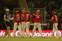 Kings XI Punjab stayed in contention in the race for playoffs with an upset victory over the second-placed Kolkata Knight Riders even as its top batsman Chris Lynn's 52-ball 84 went up in smoke in an Indian Premier League (IPL) game here on Tuesday. Punjab now have 12 points from the same number of matches and play Mumbai Indians and Rising Pune Supergiant away. KKR, on the other hand, remained second despite the defeat with 16 points from 13 outings. They have already made the knockout stages. Lynn struck eight fours and three sixes but wickets fell around him as the men in purple failed to gun down a par target of 168 set by the hosts batting first at the IS Bindra Stadium here. Rahul Tewatia (2/18) and Mohit Sharma (2/24) were the best bowlers for Punjab with the latter bowling a fantastic penultimate over leaking just nine runs and taking the wicket of out-of-form Yusuf Pathan (2).