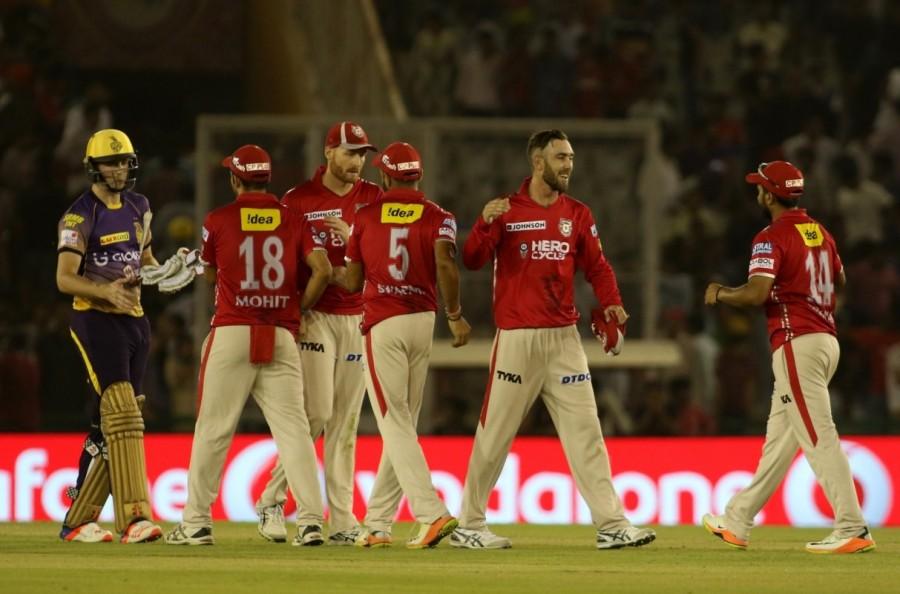 Kings XI Punjab stayed in contention in the race for playoffs with an upset victory over the second-placed Kolkata Knight Riders even as its top batsman Chris Lynn's 52-ball 84 went up in smoke in an Indian Premier League (IPL) game here on Tuesday. Punjab now have 12 points from the same number of matches and play Mumbai Indians and Rising Pune Supergiant away. KKR, on the other hand, remained second despite the defeat with 16 points from 13 outings. They have already made the knockout stages. Lynn struck eight fours and three sixes but wickets fell around him as the men in purple failed to gun down a par target of 168 set by the hosts batting first at the IS Bindra Stadium here. Rahul Tewatia (2/18) and Mohit Sharma (2/24) were the best bowlers for Punjab with the latter bowling a fantastic penultimate over leaking just nine runs and taking the wicket of out-of-form Yusuf Pathan (2). Kings XI Punjab,Kolkata Knight Riders,Punjab win by 14 runs against KKR,IPL 10,IPL 2017,Chris Lynn,Indian Premier League,Indian Premier League 2017