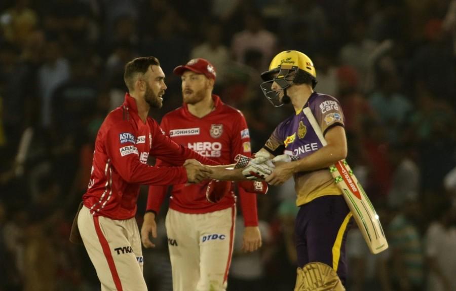 Maxwell and Saha stemmed the rot with a cautious association. Punjab were 63/3 at the halfway stage. Just when Maxwell tried to up the ante, tonking Kuldeep Yadav for two consecutive sixes only to get out in the next ball. Trying to clear the fence again, the big-hitting Australian forced Woakes to run across from long-off and complete a superb catch. Swapnil Singh departed soon after adding just two runs to the total as the visitors reined in the run flow in the final overs. Kings XI Punjab,Kolkata Knight Riders,Punjab win by 14 runs against KKR,IPL 10,IPL 2017,Chris Lynn,Indian Premier League,Indian Premier League 2017