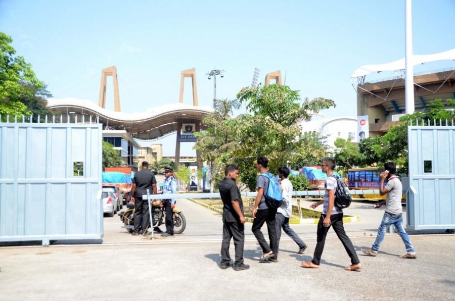 Security beefed up at D Y Patil Stadium where singer Justin Bieber is set to perform on 10th May, in Mumbai on May 9, 2017. Justin Bieber concert,Justin Bieber,Justin Bieber concert at DY Patil Stadium,DY Patil Stadium,Justin Bieber concert pics,Justin Bieber concert images,Justin Bieber concert stills,Justin Bieber concert pictures,Justin Bieber concert photos