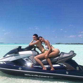 Bikini-clad Kendall Jenner and Bella Hadid set pulses racing during luxury beach holiday.