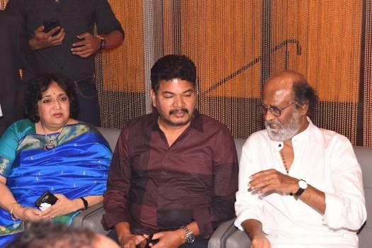 Superstar Rajinikanth and Director Shankar spotted at Westminister Hospital launch in Chennai on May 11, 2017.