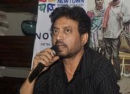 Bollywood actor Irrfan Khan addresses a press conference to promote his film upcoming "Hindi Medium" in Kolkata on May 10, 2017.