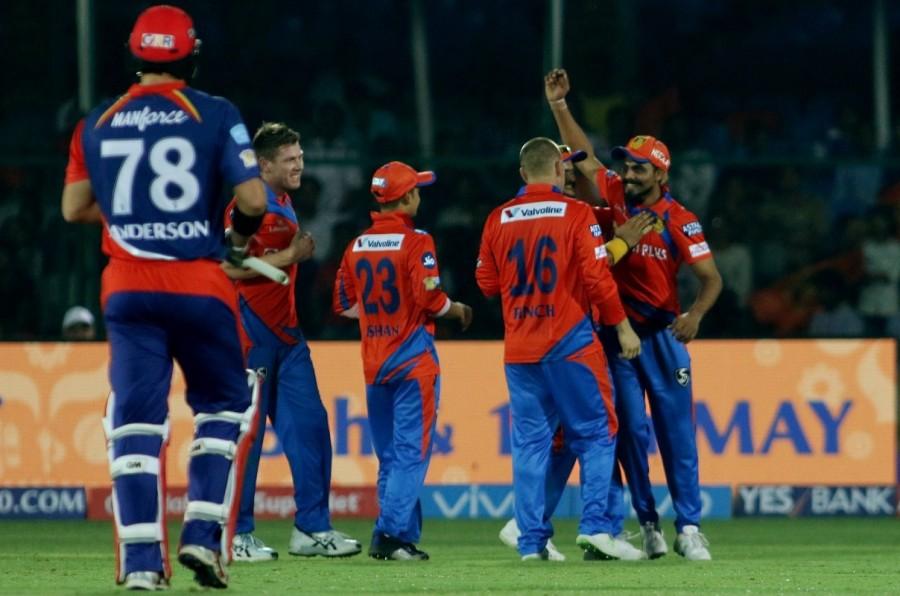 Finch's 92-run fourth wicket stand with wicketkeeper-batsman Dinesh Karthik (40) helped the Lions recover after losing the early wickets of opener Smith (8), Raina (6) and Ishan Kishan (34). Put in to bat, Gujarat found themselves reeling at 56/3 before Karthik and Finch began the recovery sensibly, taking the odd singles and helping the bad balls to the boundary as the run rate dropped a bit midway into the innings. Delhi found it tough to break the partnership with both the right-handers stepping up the gas to race to 148/3 by the 16th over, before West Indian Brathwaite managed to pack the Tamil Nadu-born stumper, who had faced 28 balls by then and struck four fours and a six. Thereafter, Finch, who by now had reached his 50 off 32 balls, struck a few blows to add 32 runs for the fifth wicket with Ravindra Jadeja (13 not out) before Shami's full delivery blew the Australian's middle stump. Young Shreyas Iyer,Delhi Daredevils,Gujarat Lions,Delhi Daredevils beats Gujarat Lions,Indian Premier League,Indian Premier League 2017,IPL,IPL 2017,IPL 10