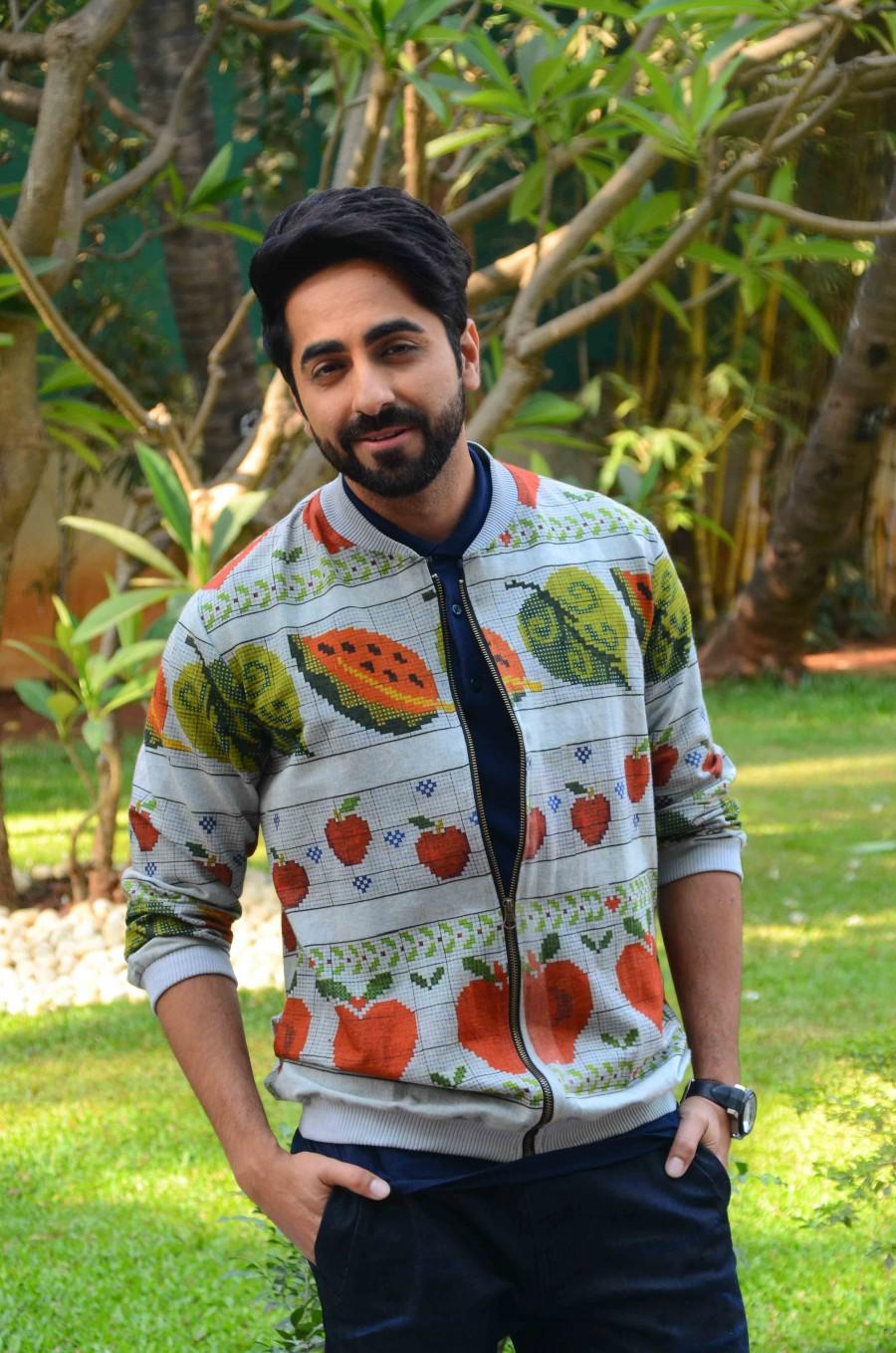 Bollywood actor Ayushman Khuranna promotes Meri Pyari Bindu at Yashraj studio. Ayushman Khuranna and Parineeti Chopra,Ayushman Khuranna,Parineeti Chopra,Yashraj studio,Meri Pyari Bindu,Meri Pyari Bindu promotion,Meri Pyari Bindu promotion pics,Meri Pyari Bindu promotion images,Meri Pyari Bindu promotion stills,Meri Pyari Bindu promo
