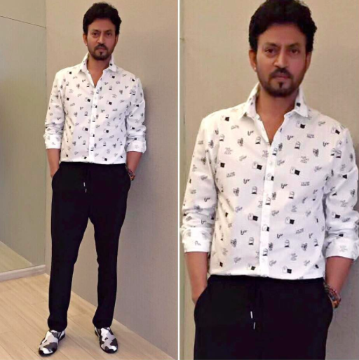 Look 5: Shirt + Joggers - JackNJones, Loafers - Berleigh. Irrfan,Irrfan Khan,Irrfan Khan goes uber stylish,Hindi Medium promotions