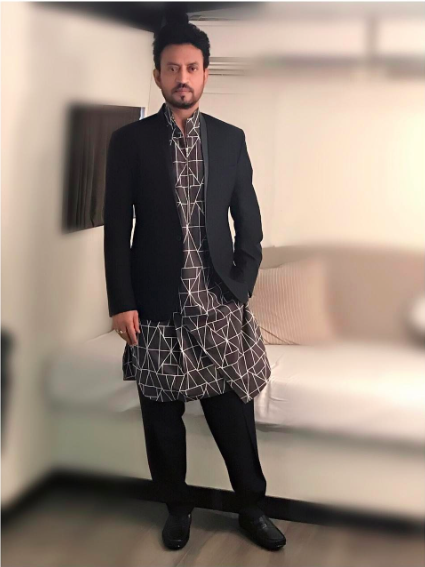 Look 6: Outfit - Dhruv Vaish, Loafers - Berleigh. Irrfan,Irrfan Khan,Irrfan Khan goes uber stylish,Hindi Medium promotions