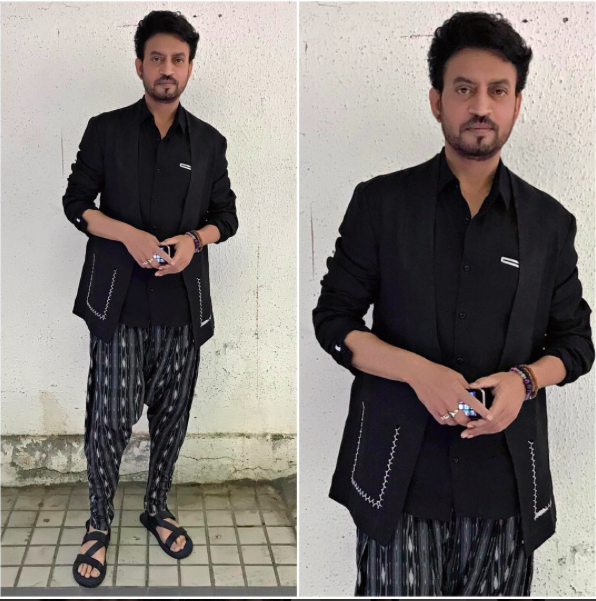 Look 7: Jacket - Raamz, Shirt - JackNJones, Harem Trousers - Mayyur Girotra. Irrfan,Irrfan Khan,Irrfan Khan goes uber stylish,Hindi Medium promotions