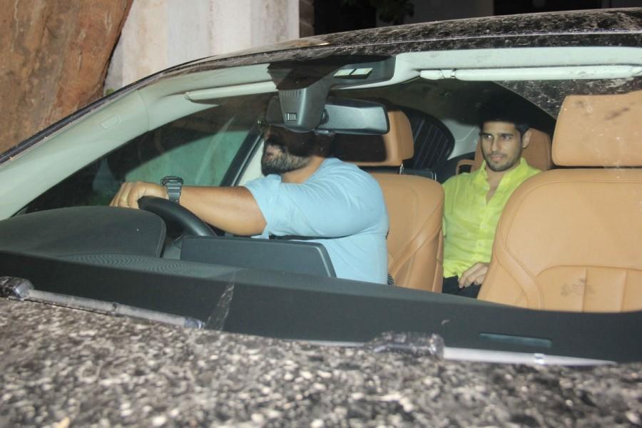 Bollywood actor Sidharth Malhotra spotted at Imran Khan's house on May 12, 2017. Alia Bhatt and Sidharth Malhotra,Alia Bhatt with Sidharth Malhotra,Alia Bhatt,Sidharth Malhotra,Imran Khan's house,Imran Khan
