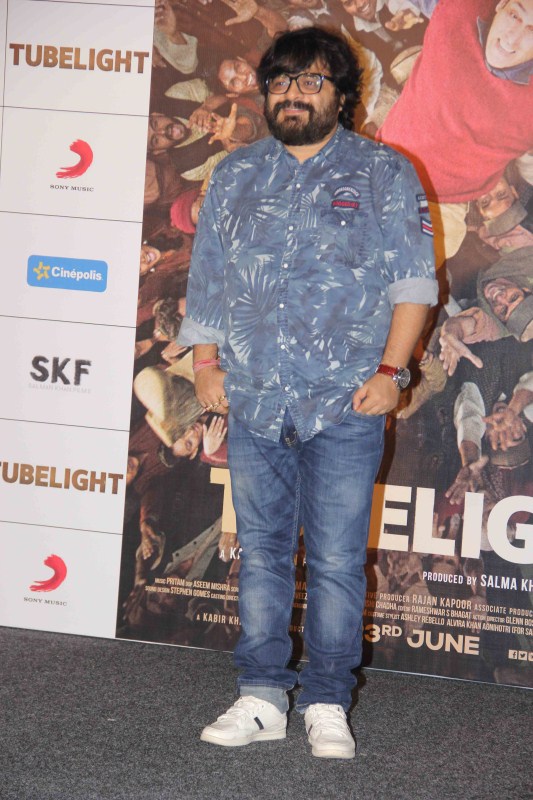 Bollywood music director Pritam Chakraborty during the launch of first song of the film Tubelight, 'The Radio Song' in Mumbai on May 12, 2017. Kabir Khan,Remo,Salman Khan,Tubelight,salman khan tubelight,Tubelight first song,Tubelight first song launch,Tubelight first song launch pics,Tubelight first song launch images,Tubelight first song launch stills,Tubelight first song launch pictures,Tubeli