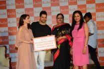 Bollywood actor Kunal Khemu with his wife Soha Ali Khan spotted during the press conference of Bio Oil in Mumbai on May 12, 2017.