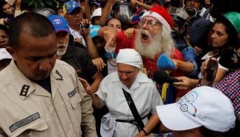 Elderly Venezuelan,Elderly Venezuelan protesters,President Nicolas Maduro,Venezuelan President Nicolas Maduro,Nicolas Maduro
