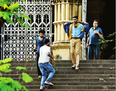 South Indian actor Dhanush spotted from his Hollywood debut project - 'The Extraordinary Journey of the Fakir' which commenced in Mumbai. Dhanush,Dhanush Hollywood debut project,Dhanush Hollywood debut,The Extraordinary Journey of the Fakir,The Extraordinary Journey of the Fakir on the sets,The Extraordinary Journey of the Fakir movie,dhanush in The Extraordinary Journey of the Fakir