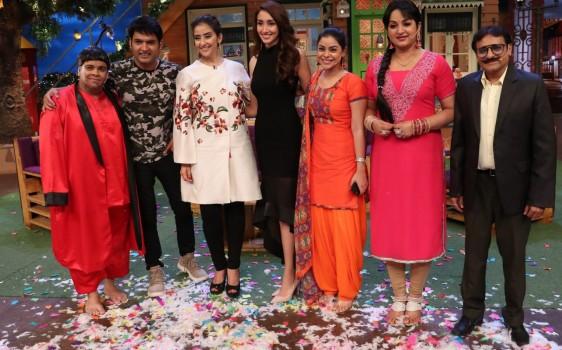 Bollywood actress Manisha Koirala promotes Dear Maya on the sets of The Kapil Sharma Show.